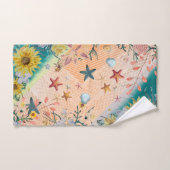 Florale, Korallen und Muscheln Badhandtuch Set (Handtuch)