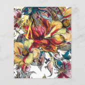 florale Kundenkarte für Lipstick-Distributoren Flyer (Hinten)