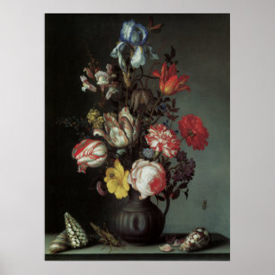 Florale Kunst mit Rose Poster