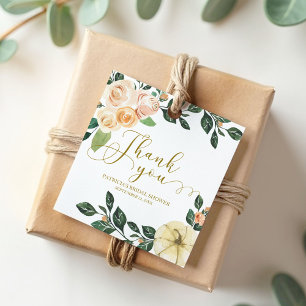 Florale Kürbis-Herbst-Brautparty-Geschenkanhänger Geschenkanhänger