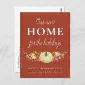 florale Kürbisverschiebung Postkarte (Vorne/Hinten)