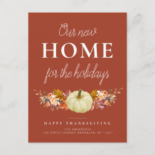 florale Kürbisverschiebung Postkarte