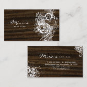 Florale Landschaften auf der Visitenkarte Holzdunk (Vorne/Hinten)