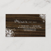 Florale Landschaften auf der Visitenkarte Holzdunk (Rückseite)