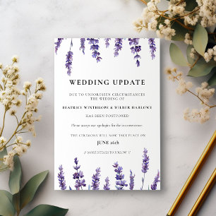 Florale Lavendel-Hochzeitsankündigung Einladung