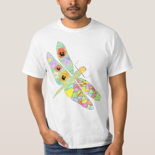 Florale Libelle T-Shirt (Vorderseite)