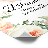 Florale Liebe ist in Blüte - Danke Schild (Ecke)