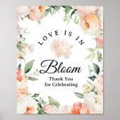 Florale Liebe ist in Blüte - Danke Schild (Vorne)
