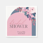 FLORALE LILA UND ROSA BRIDGE-REGEN SERVIETTE (Vorderseite)