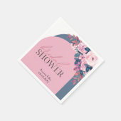 FLORALE LILA UND ROSA BRIDGE-REGEN SERVIETTE (Ecke)