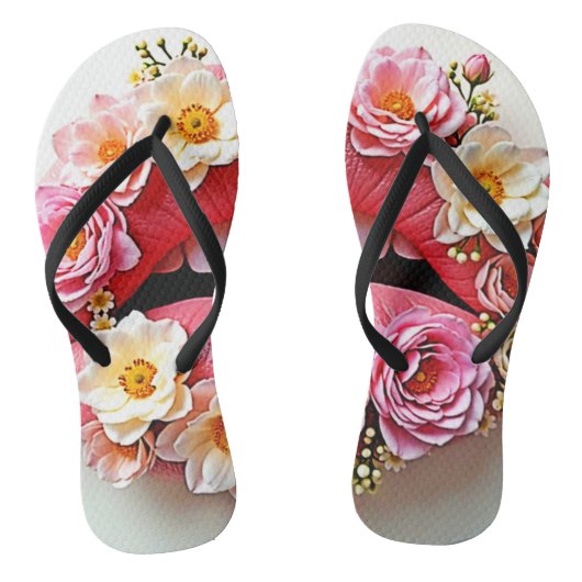 Florale Lippenkunst Badesandalen (Fußbett)