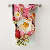 Florale Lippenkunst Badhandtuch Set (Insitu)