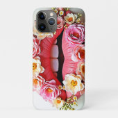 Florale Lippenkunst Case-Mate iPhone Hülle (Rückseite)