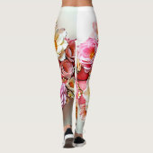 Florale Lippenkunst Leggings (Rückseite)
