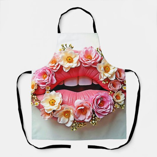 Florale Lippenkunst Schürze (Vorderseite)