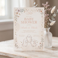 Florale Little Boo ist fast fällig Baby-Party