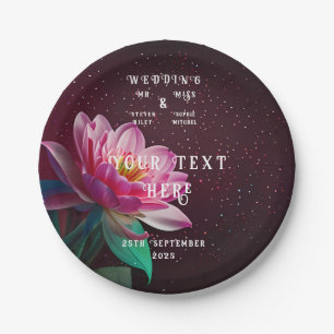 Florale Lotus Hochzeitssuite   Sternennacht Romant Pappteller