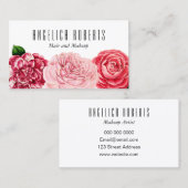florale Makeup artist / salon trendige Visitenkart Visitenkarte (Vorne/Hinten)