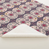 Florale Mandala-Eleganz Sherpadecke (3/4)