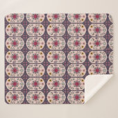 Florale Mandala-Eleganz Sherpadecke (Vorderseite (Horizontal))