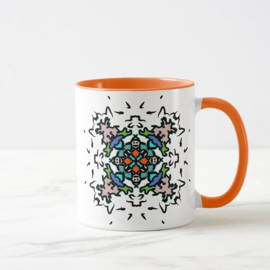 Florale Mandala-Kunst Tasse (Rechts)