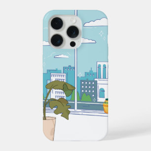 Florale Manhwa-Ästhetik Beschreibung: Eine hochauf iPhone 15 Pro Hülle