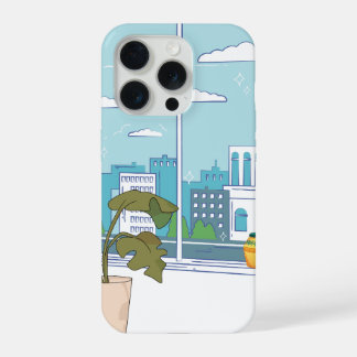 Florale Manhwa-Ästhetik Beschreibung: Eine hochauf iPhone 15 Pro Hülle