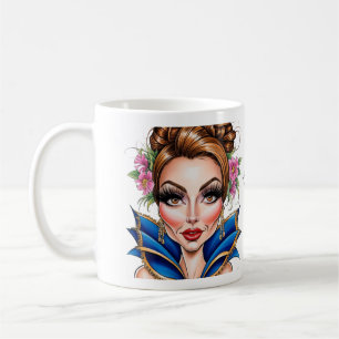 Florale Maskerade-Schönheitsillustration Kaffeetasse