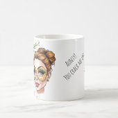 Florale Maskerade-Schönheitsillustration Kaffeetasse (Mittel)