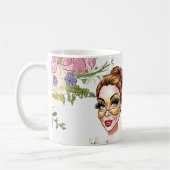 Florale Maskerade-Schönheitsillustration Kaffeetasse (Links)