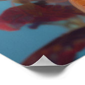 Florale Metamorphose: Schmetterlingsfrau Poster (Ecke)