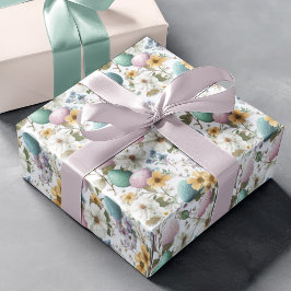 Florale minimalistische Eier | Osterverpackungspap Geschenkpapier