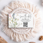 florale moderne Save the Date qr Wildblumen Mitteilungskarte