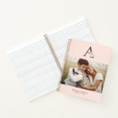 Florale Monogramm-Galerie mit 4 Fotos Notizblock (Innenseite)