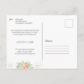 Florale MultiFotos rettete das neue Datum Ankündigungspostkarte (Rückseite)