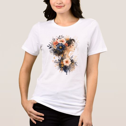 Florale Muse Tri-Blend Shirt (Vorderseite)