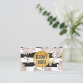 Florale Muster glitzernde Schmetterlinge Visitenkarte (Stehend Vorderseite)