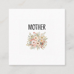 florale "MUTTER"-Visitenkarte Quadratische Visitenkarte