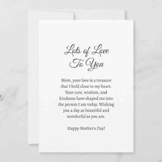 Florale Muttertagskarte Einladung (Rückseite)