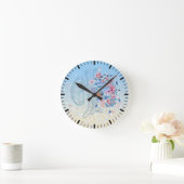 Florale Nierenzüge für Nephrologie im Krankenhaus Runde Wanduhr (Zuhause)