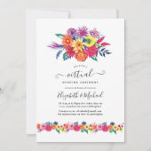 Florale Online-Hochzeit Fiesta Einladung (Vorderseite)