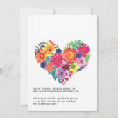 Florale Online-Hochzeit Fiesta Einladung (Rückseite)