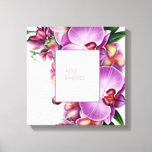 Florale Orchideen Stretch Canvas mit Foto  Leinwanddruck