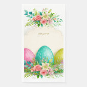 Florale Ostereier & Wasserfarbe Rosa Rosen Serviette (Vorderseite)