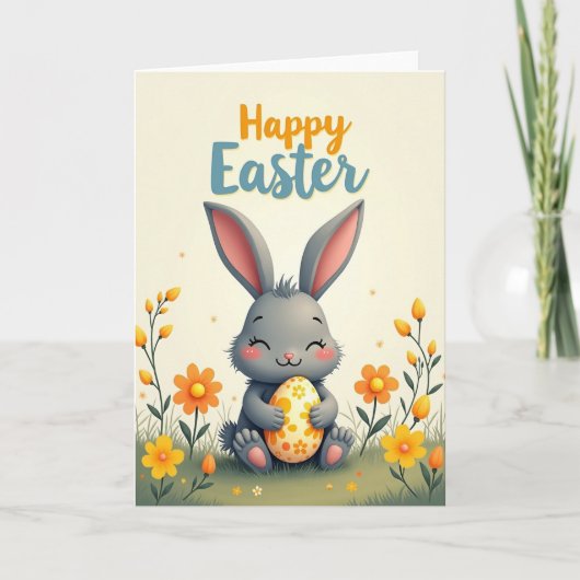 Florale ovoide Frühlingskarte Karte (Vorderseite)