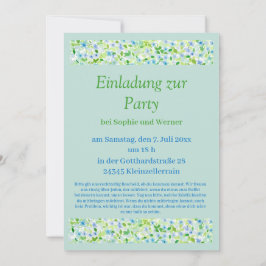Florale Party in zarten  Pastelltönen Einladung