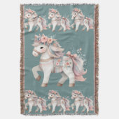 Florale Pastell-Pferd-Fantasy-Illustration  Decke (Vorderseite Vertikal)