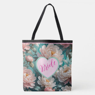 Florale Pfingstrosen-Multi-Print-Braut-Tasche Tasche
