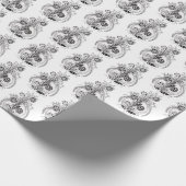 Florale Pflanze im Tangle Design - Geschenkpapier (Ecke)