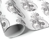 Florale Pflanze im Tangle Design - Geschenkpapier (Rolleneckpunkt)